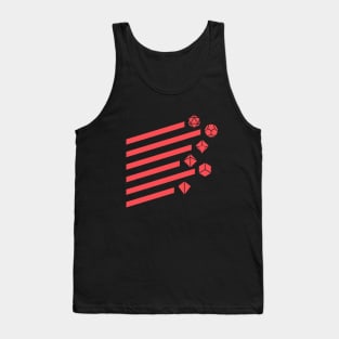 Red Retro Polyhedral Dice Set Tank Top